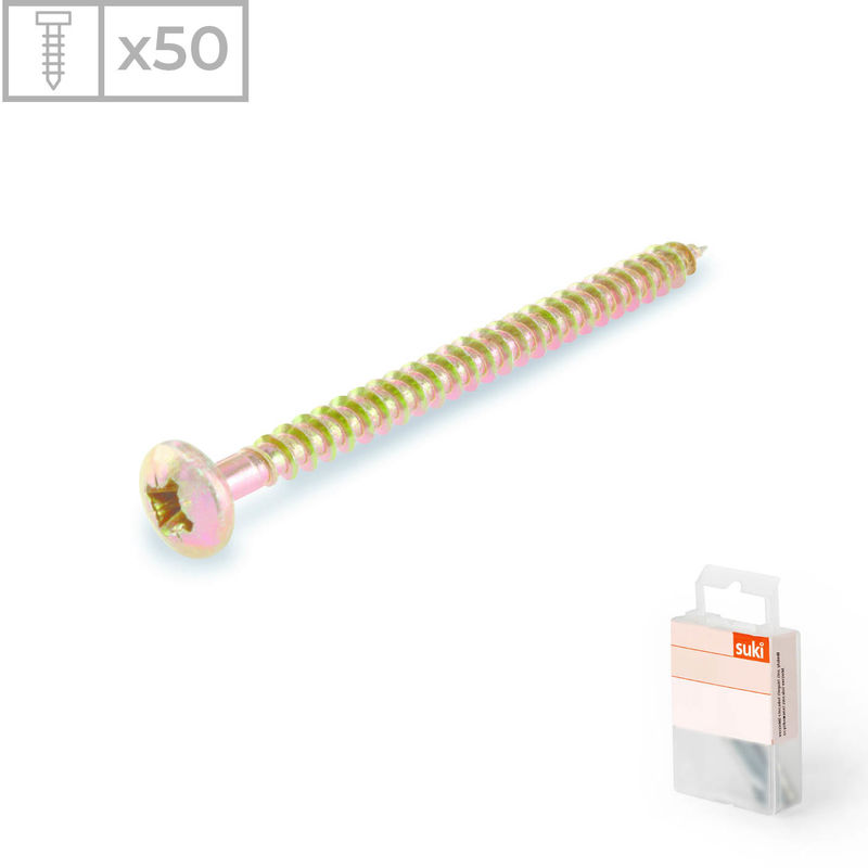 50 Tornillos para madera con cabeza redonda fabricado en acero zincado, medidas 4,0x20mm
50 Tornillos para madera con cabeza redonda fabricado en acero zincado, medidas 4,0x20mm