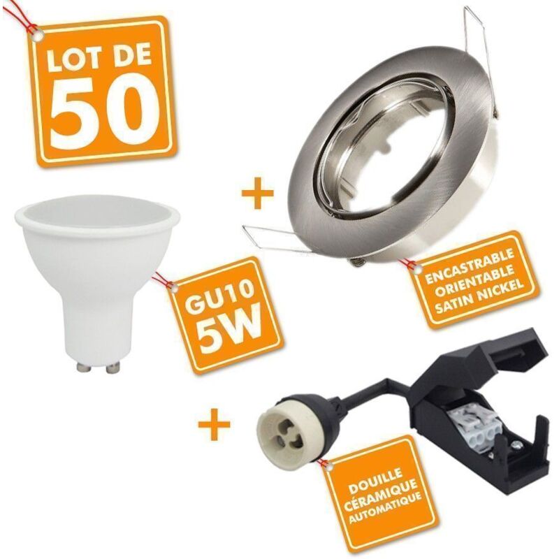 Eclairage Design - 50 x foco empotrable ajustable Acero cepillado completo LED 5W eq 40W | Temperatura de color: Blanco frio 6000K
Eclairage Design - 50 x foco empotrable ajustable Acero cepillado completo LED 5W eq 40W | Temperatura de color: Blanco frio 6000K