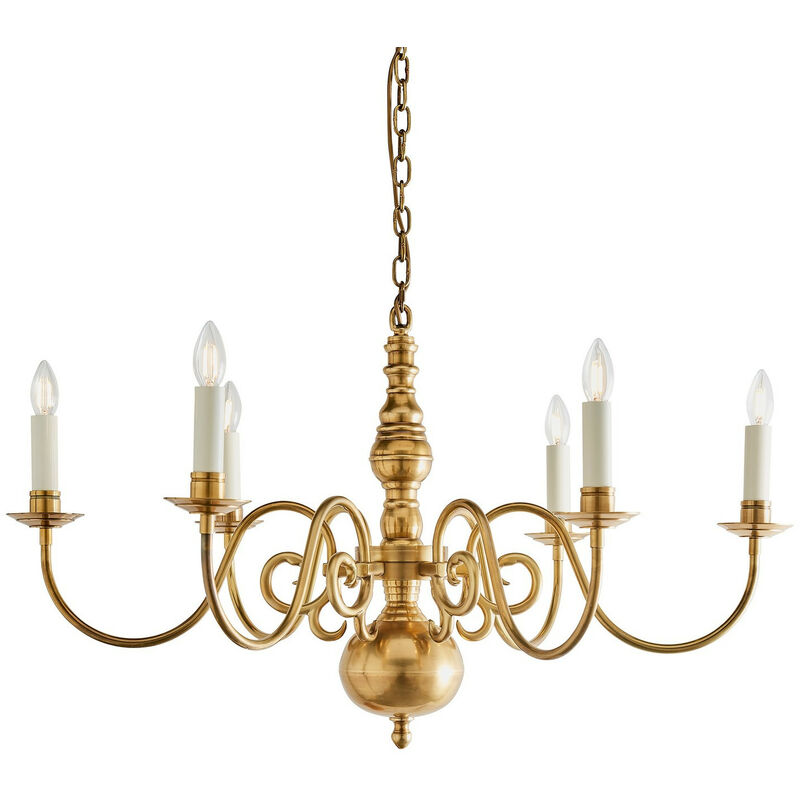 Interiors 1900 Lighting - Interiors Chamberlain - Lámpara de araña de 6 luces con brazos múltiples, latón macizo suave, E14
Interiors 1900 Lighting - Interiors Chamberlain - Lámpara de araña de 6 luces con brazos múltiples, latón macizo suave, E14