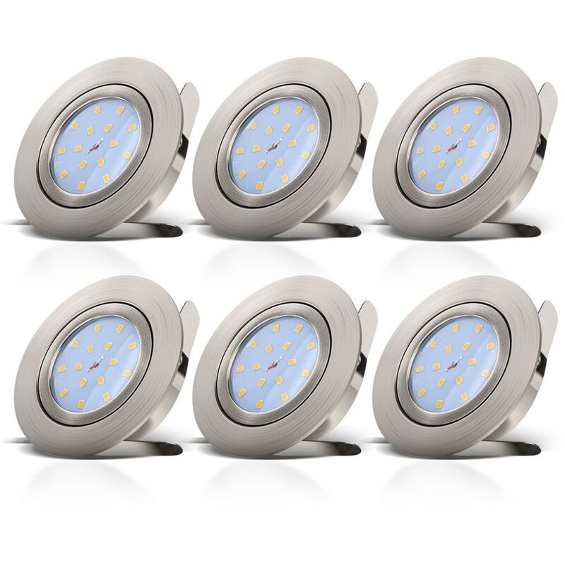 B.k.licht - 6x5,5W LED Focos empotrables extraplano Ø82mm GU10 blanco cálido 3000K, Downlight IP23
B.k.licht - 6x5,5W LED Focos empotrables extraplano Ø82mm GU10 blanco cálido 3000K, Downlight IP23