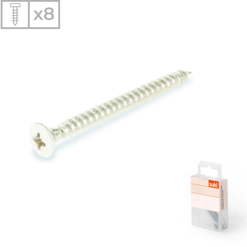 Suki - Pack 8 Tornillos para Madera con Gota de Sebo | Fabricados en Acero Niquelado | Medidas: 4,0x40mm
Suki - Pack 8 Tornillos para Madera con Gota de Sebo | Fabricados en Acero Niquelado | Medidas: 4,0x40mm