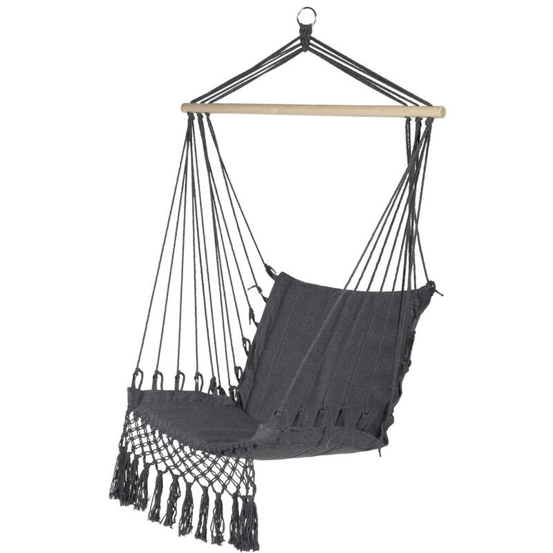 Silla Colgante color gris de Jardín, Hamaca Colgante para Exteriores, Columpio de Algodón de Relajación con Soporte de Madera, Dimensiones 115 x 60 x
Silla Colgante color gris de Jardín, Hamaca Colgante para Exteriores, Columpio de Algodón de Relajación con Soporte de Madera, Dimensiones 115 x 60 x