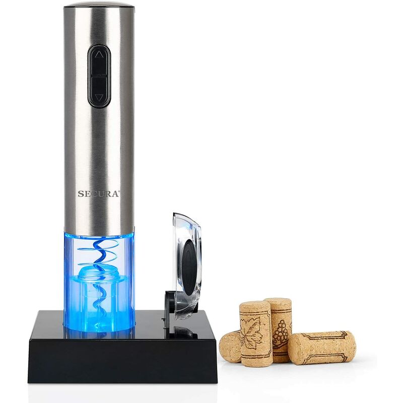 Abridor de vino eléctrico Abridor de sacacorchos eléctrico automático para botellas de vino con cortador de papel de aluminio recargable (acero
Abridor de vino eléctrico Abridor de sacacorchos eléctrico automático para botellas de vino con cortador de papel de aluminio recargable (acero