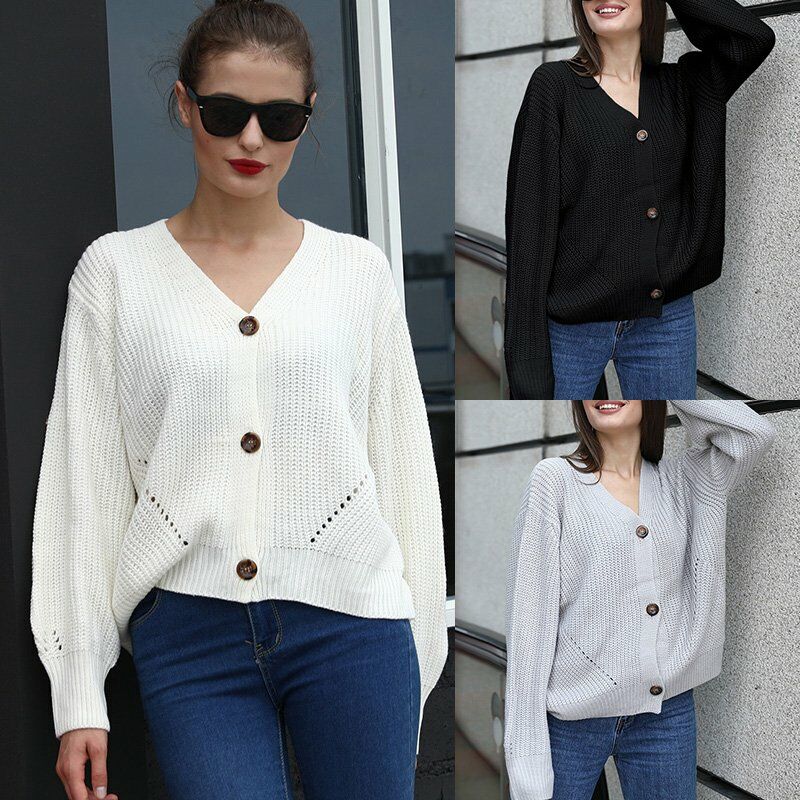 Abrigo de punto suelto para mujer, cardigan abotonado, manga larga, de gran tamano, solido, Otono Invierno, sueter, abrigo de punto,Blanco, XL
Abrigo de punto suelto para mujer, cardigan abotonado, manga larga, de gran tamano, solido, Otono Invierno, sueter, abrigo de punto,Blanco, XL