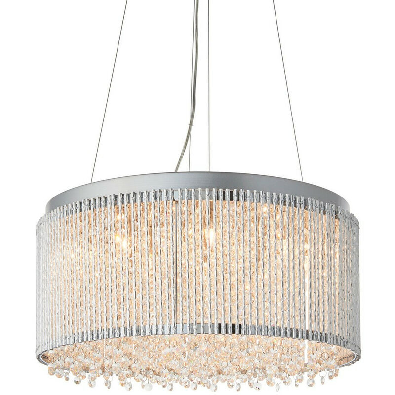 Endon Galina - Lámpara colgante de techo con 12 luces, placa cromada y cristal transparente, G9
Endon Galina - Lámpara colgante de techo con 12 luces, placa cromada y cristal transparente, G9