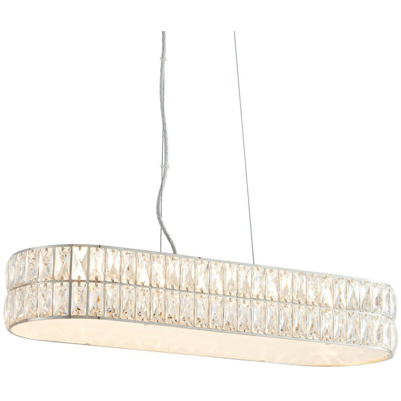 Endon Verina - Barra de luces LED colgante de 5 luces cromada, detalle de cristal
Endon Verina - Barra de luces LED colgante de 5 luces cromada, detalle de cristal