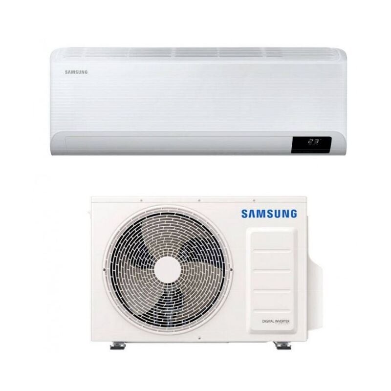 Acondicionador de aire Inverter de 9000 btu monopartido Samsung compuesto por unidades exterior e interior gas R32 y módulo wifi | Blanco - Standard
Acondicionador de aire Inverter de 9000 btu monopartido Samsung compuesto por unidades exterior e interior gas R32 y módulo wifi | Blanco - Standard