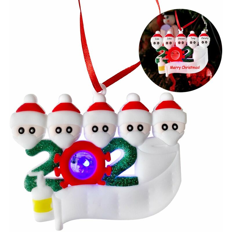 Happyshopping - Adorno de nombre de arbol de Navidad con luz intermitente Adorno de Navidad 2020 personalizado 2-5 miembros de la familia Adornos de
Happyshopping - Adorno de nombre de arbol de Navidad con luz intermitente Adorno de Navidad 2020 personalizado 2-5 miembros de la familia Adornos de