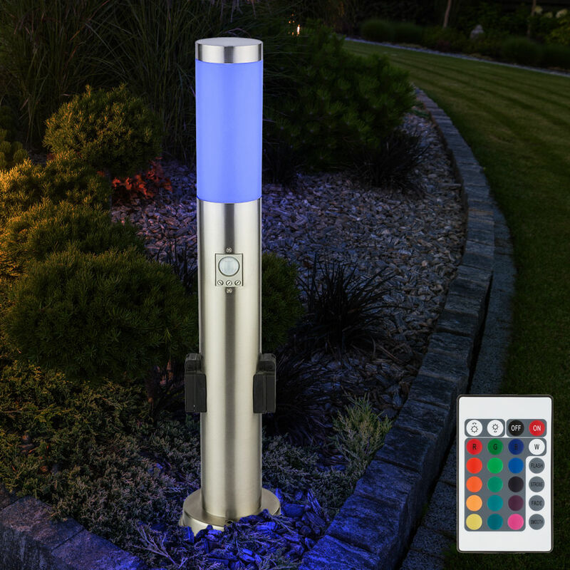 Lámpara de pie para exterior, detector de movimiento, mando a distancia, enchufes, lámpara, regulable en conjunto, incluidas lámparas LED RGB
Lámpara de pie para exterior, detector de movimiento, mando a distancia, enchufes, lámpara, regulable en conjunto, incluidas lámparas LED RGB