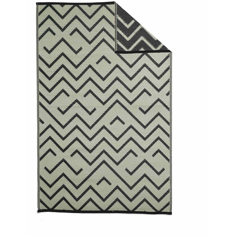 Alfombra de exterior 120x180cm SYDNEY - Rectangular, estampado olas negro/beige, cuadros, reversible, indoor / outdoor
Alfombra de exterior 120x180cm SYDNEY - Rectangular, estampado olas negro/beige, cuadros, reversible, indoor / outdoor