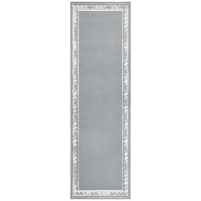Alfombra de pasillo BCF gris con estampado 100x350 cm