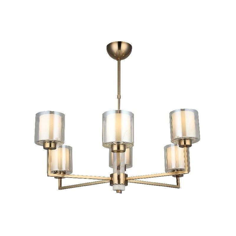 Alfombra impresa Tuile 2 - Lampara de suspension - Lampara de techo - Oro en Metal, Vidrio, 72 x 72 x 80 cm, 6 x E27, Max 40W
Alfombra impresa Tuile 2 - Lampara de suspension - Lampara de techo - Oro en Metal, Vidrio, 72 x 72 x 80 cm, 6 x E27, Max 40W