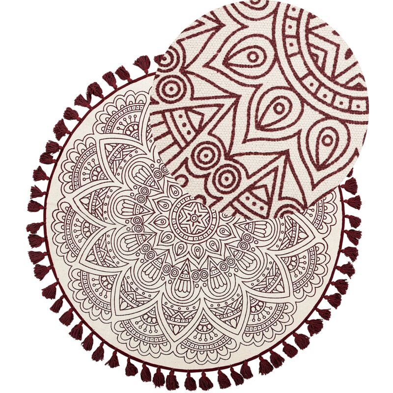 Alfombra crema/rojo AYAKLI