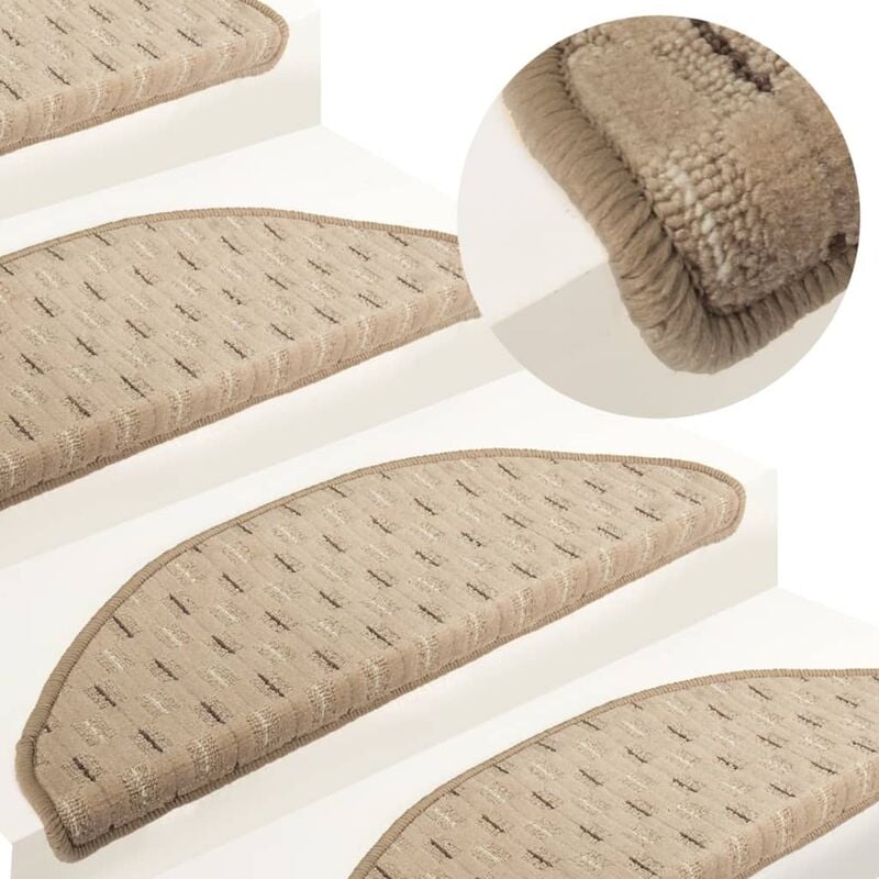 Alfombras de peldaños de escalera 15 uds gris taupe 65x25 cm
Alfombras de peldaños de escalera 15 uds gris taupe 65x25 cm