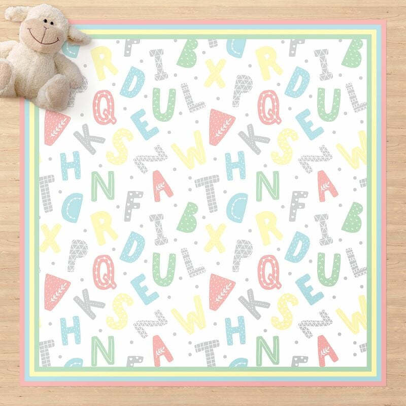 Alfombras vinílicas - Alphabet In Pastel Colours With Frame - Cuadrado 1:1 Dimensión LxA: 80cm x 80cm
Alfombras vinílicas - Alphabet In Pastel Colours With Frame - Cuadrado 1:1 Dimensión LxA: 80cm x 80cm