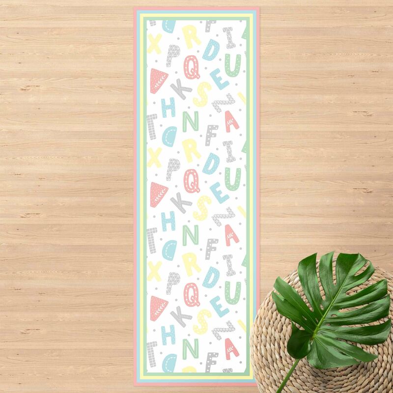 Alfombras vinílicas - Alphabet In Pastel Colours With Frame - Panorámico Dimensión LxA: 90cm x 30cm
Alfombras vinílicas - Alphabet In Pastel Colours With Frame - Panorámico Dimensión LxA: 90cm x 30cm