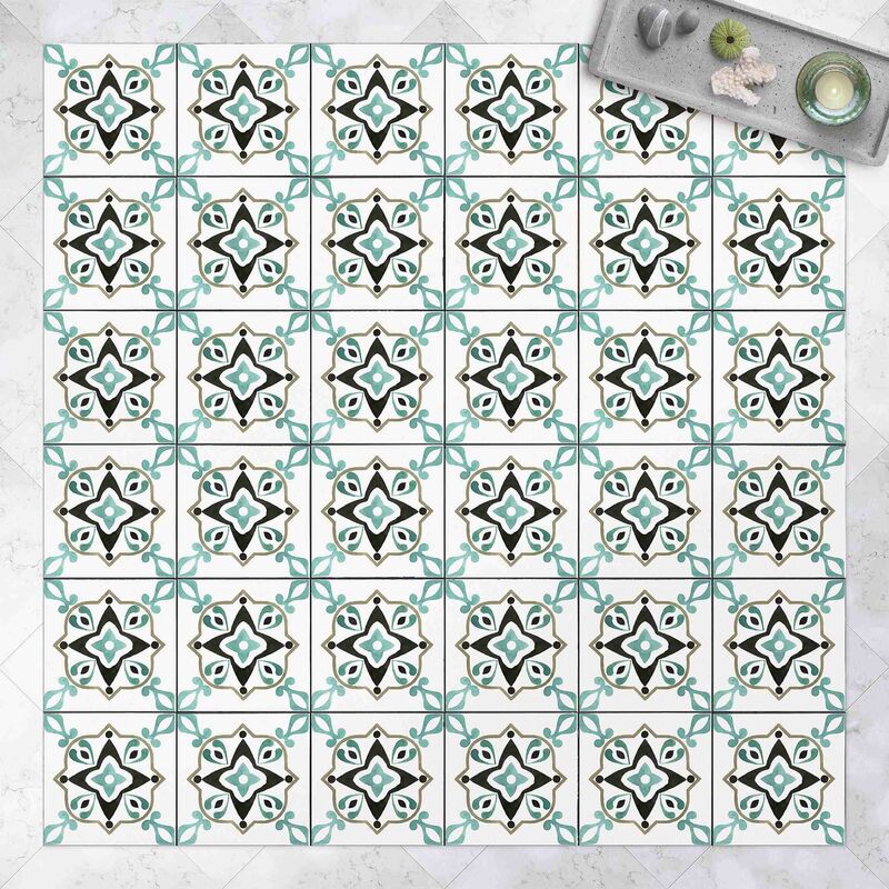 Alfombras vinílicas - Backsplash Brown Turquoise - Cuadrado 1:1 Dimensión LxA: 80cm x 80cm
Alfombras vinílicas - Backsplash Brown Turquoise - Cuadrado 1:1 Dimensión LxA: 80cm x 80cm