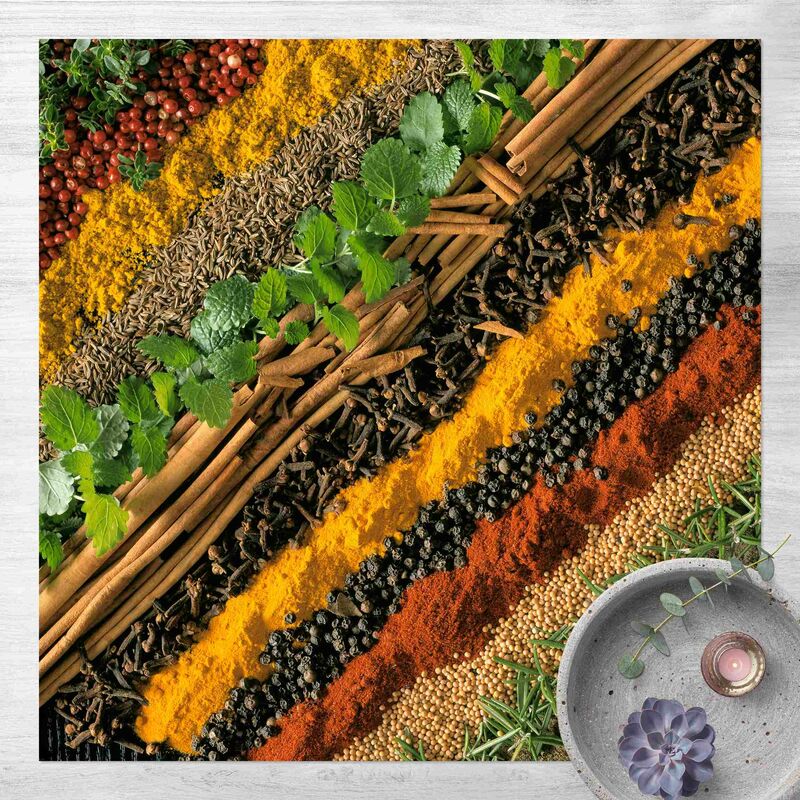 Alfombras vinílicas - Bands of Spices - Cuadrado 1:1 Dimensión LxA: 80cm x 80cm
Alfombras vinílicas - Bands of Spices - Cuadrado 1:1 Dimensión LxA: 80cm x 80cm