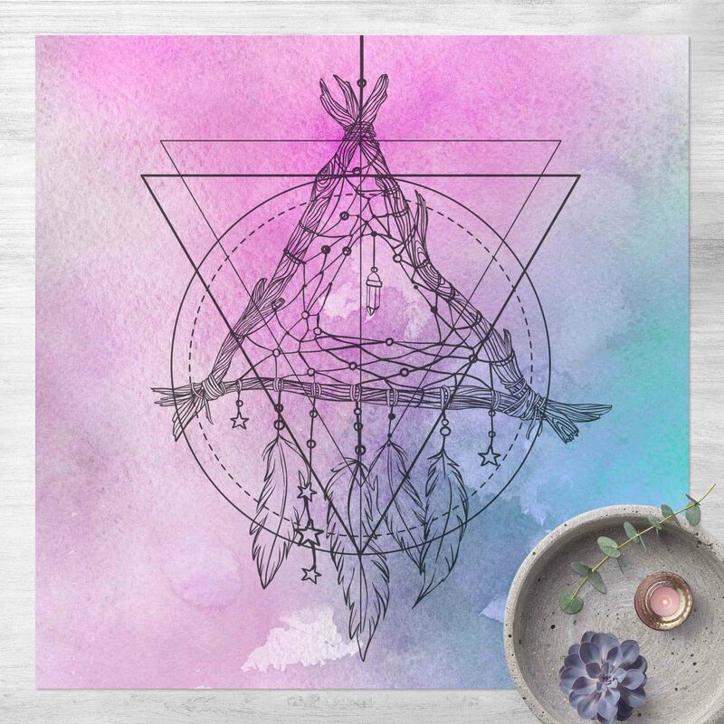 Alfombras vinílicas - Boho Dream Catcher Watercolour - Cuadrado 1:1 Dimensión LxA: 40cm x 40cm
Alfombras vinílicas - Boho Dream Catcher Watercolour - Cuadrado 1:1 Dimensión LxA: 40cm x 40cm