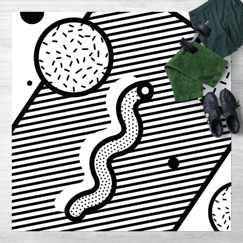 Alfombras vinílicas - Composition Neo Memphis Black And White - Cuadrado 1:1 Dimensión LxA: 60cm x 60cm
Alfombras vinílicas - Composition Neo Memphis Black And White - Cuadrado 1:1 Dimensión LxA: 60cm x 60cm
