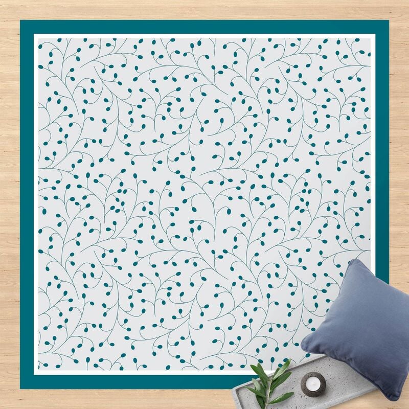 Alfombras vinílicas - Delicate Branch Pattern With Dots In Petrol With Frame - Cuadrado 1:1 Dimensión LxA: 100cm x 100cm
Alfombras vinílicas - Delicate Branch Pattern With Dots In Petrol With Frame - Cuadrado 1:1 Dimensión LxA: 100cm x 100cm
