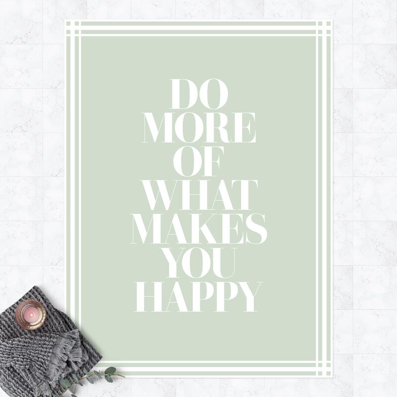 Alfombras vinílicas - Do More Of What Makes You Happy With Frame - Alto 4:3 Dimensión LxA: 100cm x 75cm
Alfombras vinílicas - Do More Of What Makes You Happy With Frame - Alto 4:3 Dimensión LxA: 100cm x 75cm
