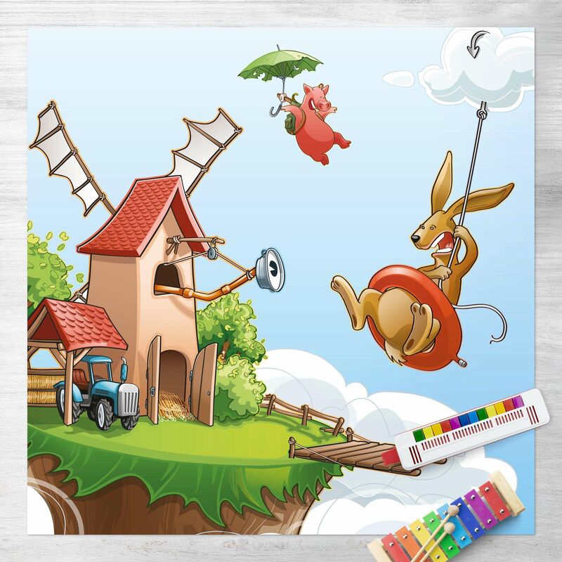 Bilderwelten - Alfombras vinílicas - Flying Farm A Trip - Cuadrado 1:1 Dimensión LxA: 120cm x 120cm
Bilderwelten - Alfombras vinílicas - Flying Farm A Trip - Cuadrado 1:1 Dimensión LxA: 120cm x 120cm