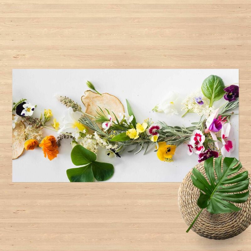 Bilderwelten - Alfombras vinílicas - Fresch Herbs With Edible Flowers - Apaisado 1:2 Dimensión LxA: 130cm x 260cm
Bilderwelten - Alfombras vinílicas - Fresch Herbs With Edible Flowers - Apaisado 1:2 Dimensión LxA: 130cm x 260cm