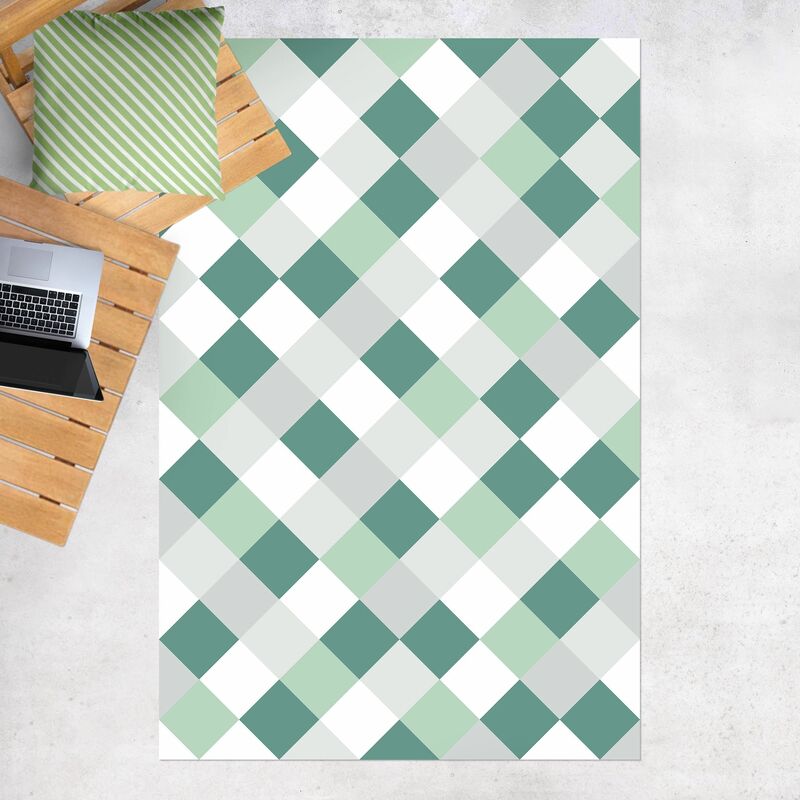 Alfombras vinílicas - Geometrical Pattern Rotated Chessboard Green - Alto 3:2 Dimensión LxA: 210cm x 140cm
Alfombras vinílicas - Geometrical Pattern Rotated Chessboard Green - Alto 3:2 Dimensión LxA: 210cm x 140cm