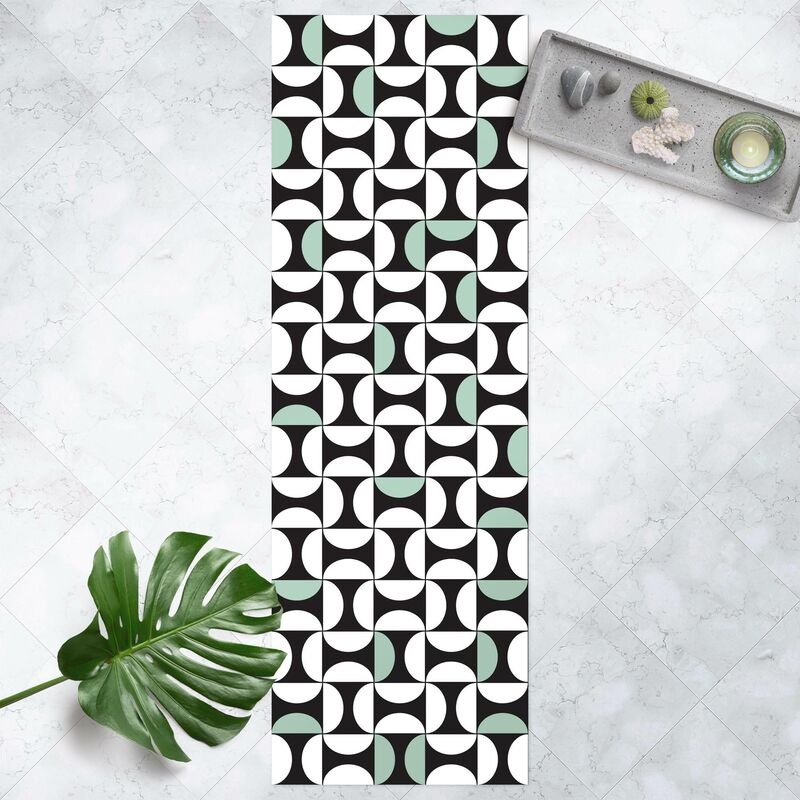 Alfombras vinílicas - Geometrical Tile Arches Mint Green With Border - Panorámico Dimensión LxA: 210cm x 70cm
Alfombras vinílicas - Geometrical Tile Arches Mint Green With Border - Panorámico Dimensión LxA: 210cm x 70cm
