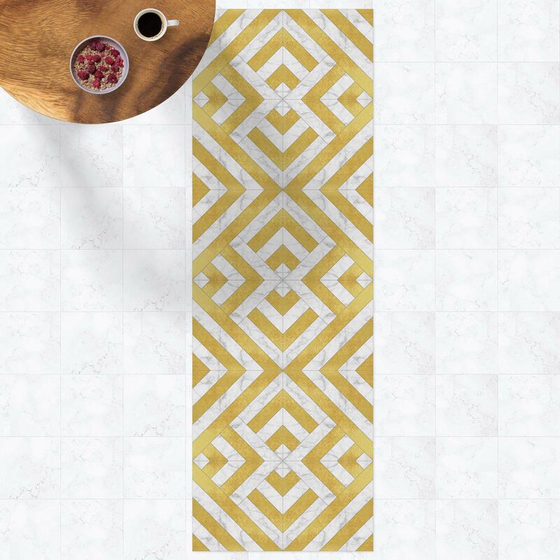 Bilderwelten - Alfombras vinílicas - Geometrical Tile Mix Art Deco Gold Marble - Panorámico Dimensión LxA: 210cm x 70cm
Bilderwelten - Alfombras vinílicas - Geometrical Tile Mix Art Deco Gold Marble - Panorámico Dimensión LxA: 210cm x 70cm