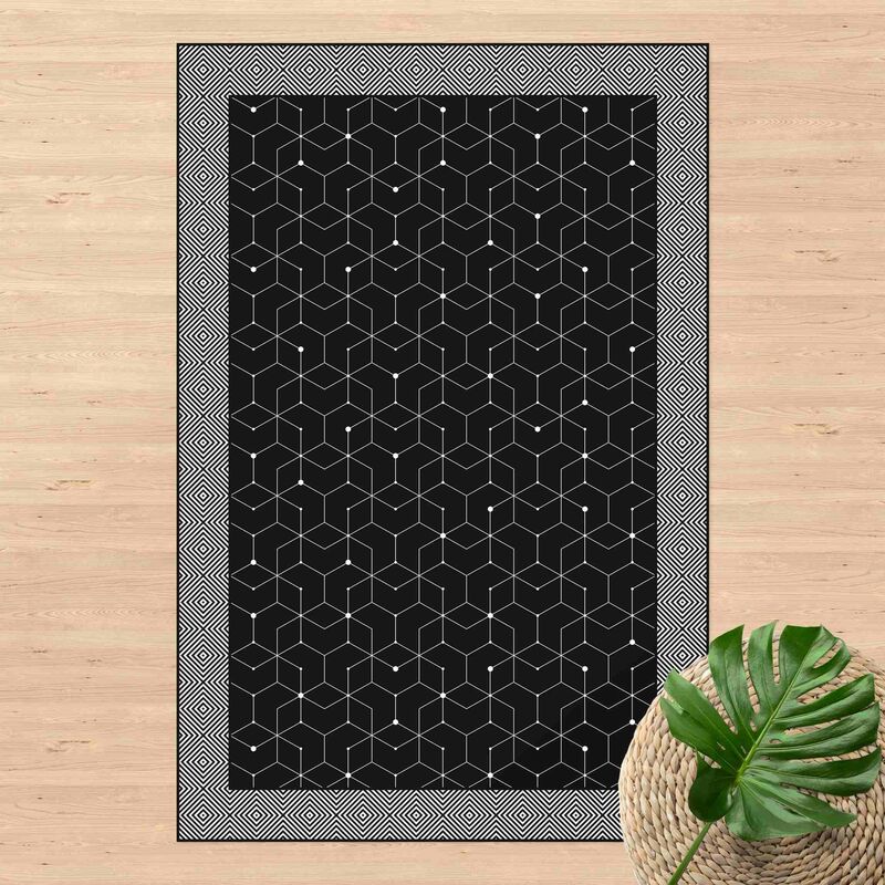 Alfombras vinílicas - Geometrical Tiles Dotted Lines Black With Border - Alto 3:2 Dimensión LxA: 90cm x 60cm
Alfombras vinílicas - Geometrical Tiles Dotted Lines Black With Border - Alto 3:2 Dimensión LxA: 90cm x 60cm