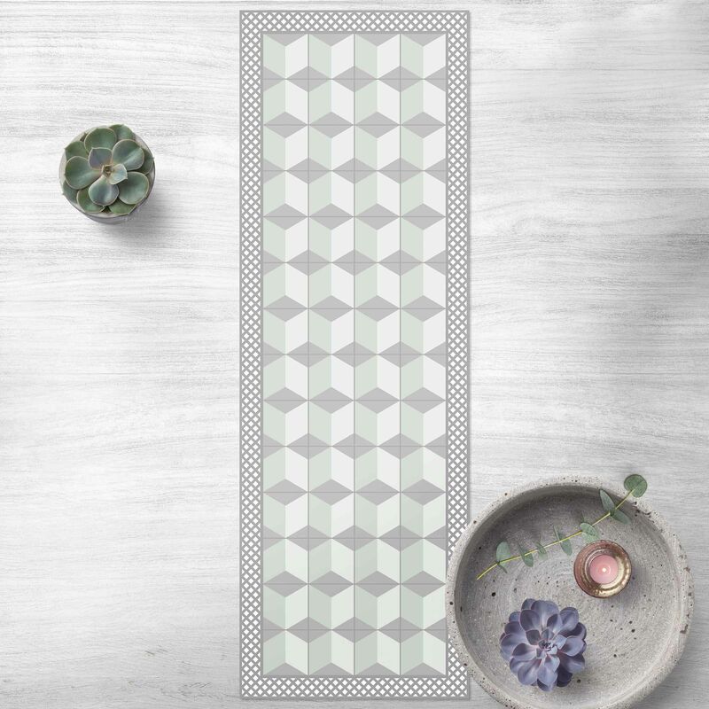Bilderwelten - Alfombras vinílicas - Geometrical Tiles Illusion Of Stairs In Mint Green With Border - Panorámico Dimensión LxA: 270cm x 90cm
Bilderwelten - Alfombras vinílicas - Geometrical Tiles Illusion Of Stairs In Mint Green With Border - Panorámico Dimensión LxA: 270cm x 90cm