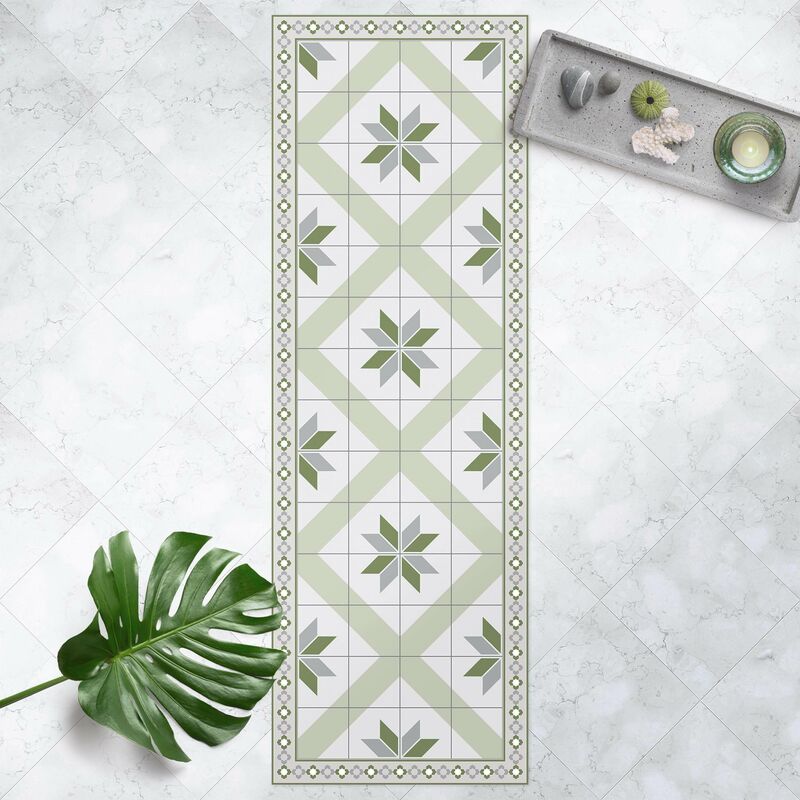 Bilderwelten - Alfombras vinílicas - Geometrical Tiles Rhombic Flower Olive Green With narrow Border - Panorámico Dimensión LxA: 90cm x 30cm
Bilderwelten - Alfombras vinílicas - Geometrical Tiles Rhombic Flower Olive Green With narrow Border - Panorámico Dimensión LxA: 90cm x 30cm