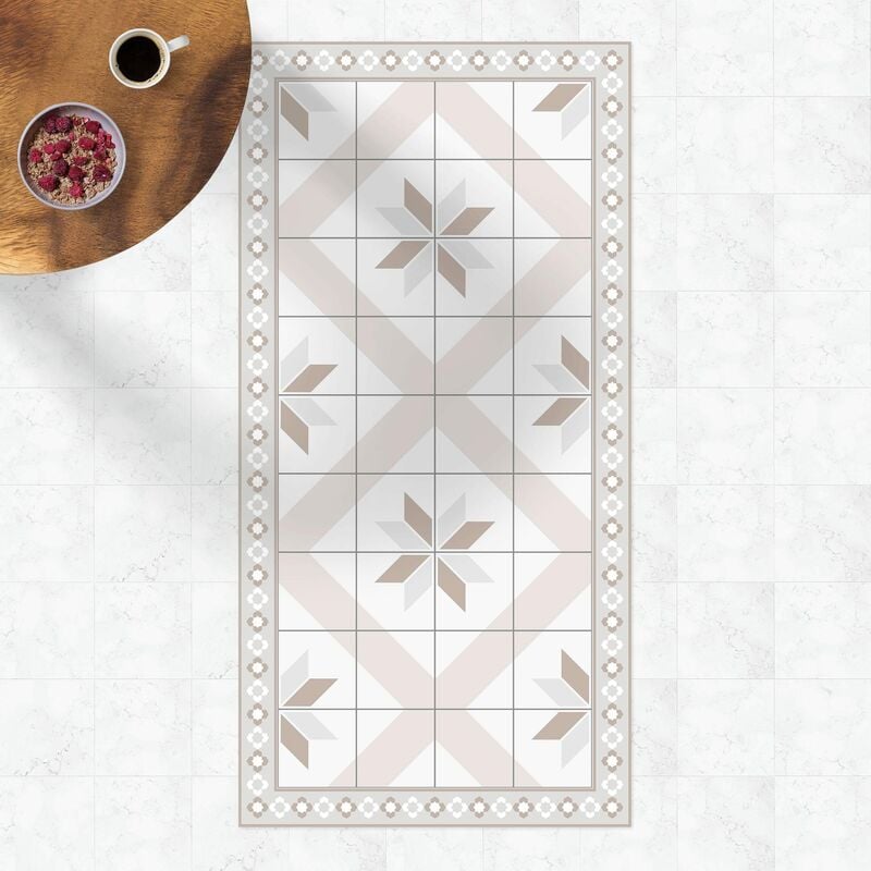 Alfombras vinílicas - Geometrical Tiles Rhombic Flower Sand With Narrow Border - Alto 2:1 Dimensión LxA: 80cm x 40cm
Alfombras vinílicas - Geometrical Tiles Rhombic Flower Sand With Narrow Border - Alto 2:1 Dimensión LxA: 80cm x 40cm