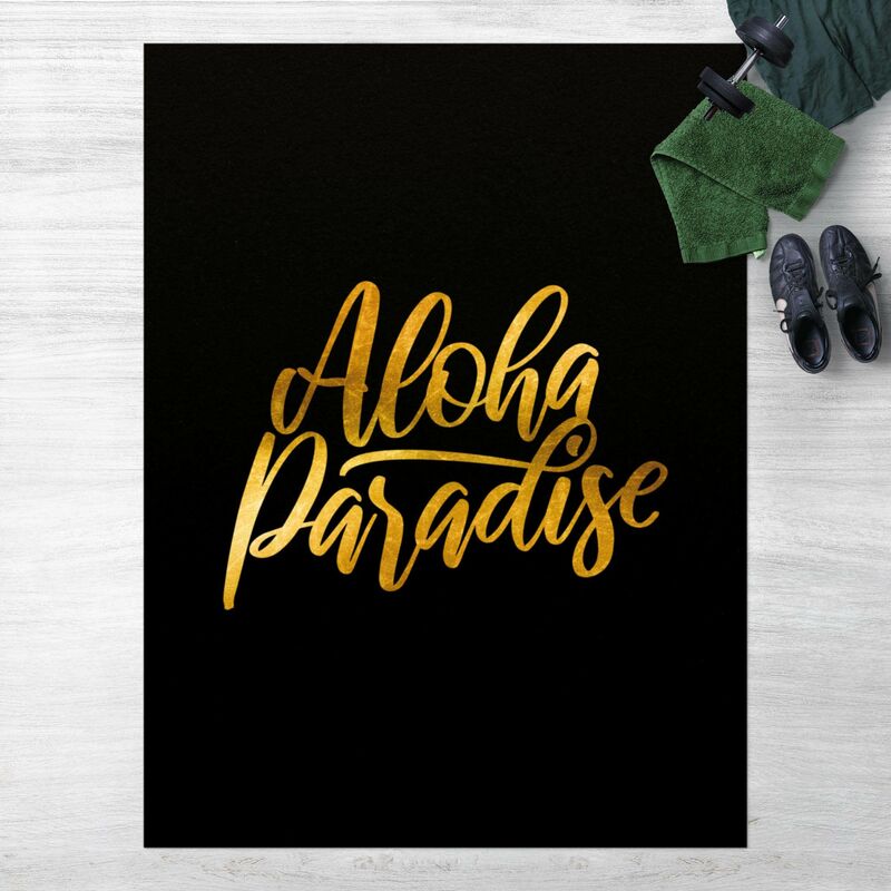 Alfombras vinílicas - Gold - Aloha Paradise On Black - Alto 4:3 Dimensión LxA: 100cm x 75cm
Alfombras vinílicas - Gold - Aloha Paradise On Black - Alto 4:3 Dimensión LxA: 100cm x 75cm