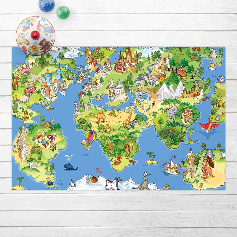 Alfombras vinílicas - Great And Funny Worldmap - Apaisado 2:3 Dimensión LxA: 100cm x 150cm
Alfombras vinílicas - Great And Funny Worldmap - Apaisado 2:3 Dimensión LxA: 100cm x 150cm