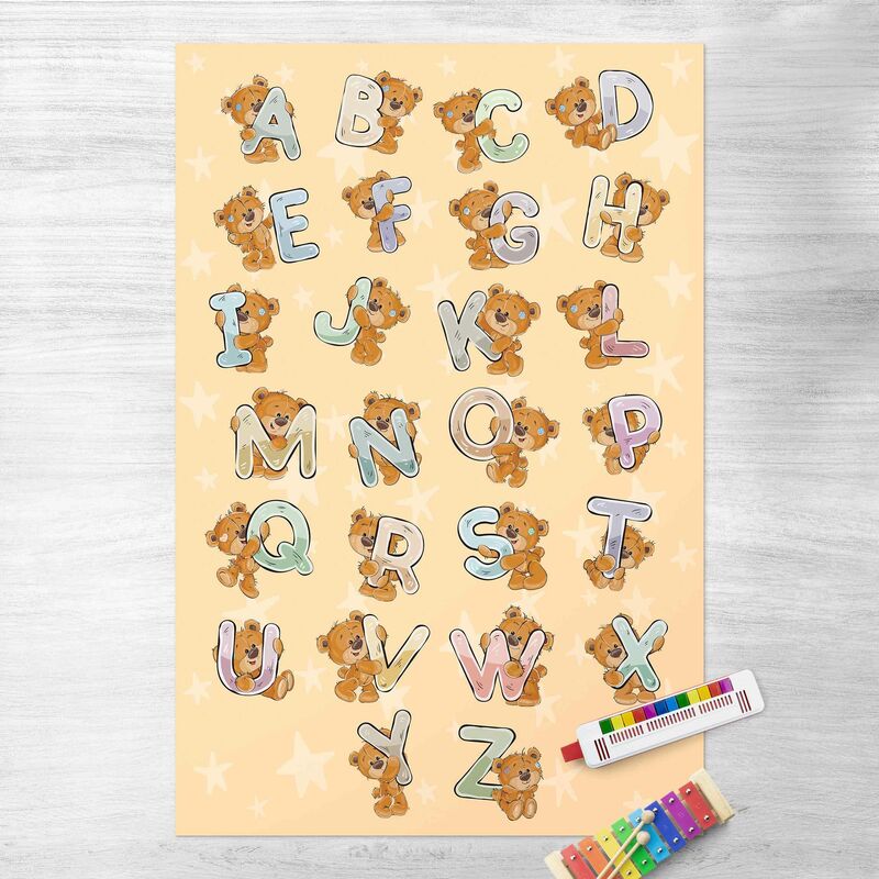 Alfombras vinílicas - I Am Learning The Alphabet with Teddy From A To Z - Alto 3:2 Dimensión LxA: 150cm x 100cm
Alfombras vinílicas - I Am Learning The Alphabet with Teddy From A To Z - Alto 3:2 Dimensión LxA: 150cm x 100cm