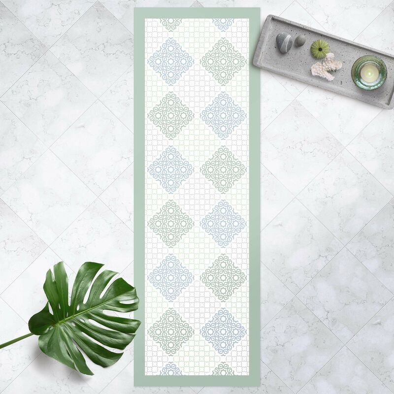 Bilderwelten - Alfombras vinílicas - Islamic Tile Pattern Sea Breeze With Frame - Panorámico Dimensión LxA: 90cm x 30cm
Bilderwelten - Alfombras vinílicas - Islamic Tile Pattern Sea Breeze With Frame - Panorámico Dimensión LxA: 90cm x 30cm