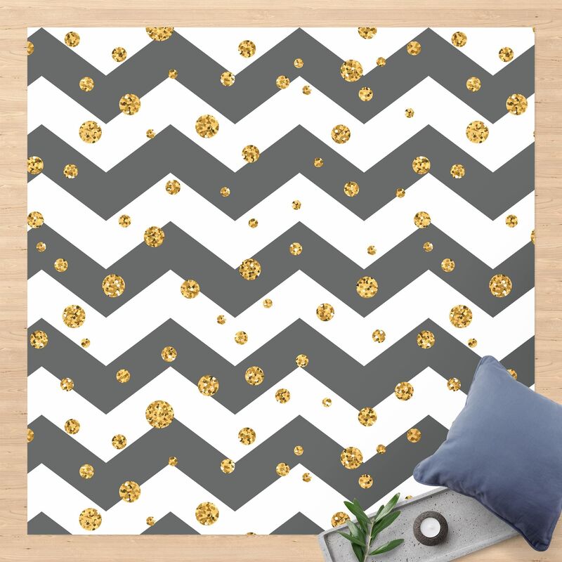 Alfombras vinílicas - Jagged Stripes With Golden Dots - Cuadrado 1:1 Dimensión LxA: 40cm x 40cm
Alfombras vinílicas - Jagged Stripes With Golden Dots - Cuadrado 1:1 Dimensión LxA: 40cm x 40cm