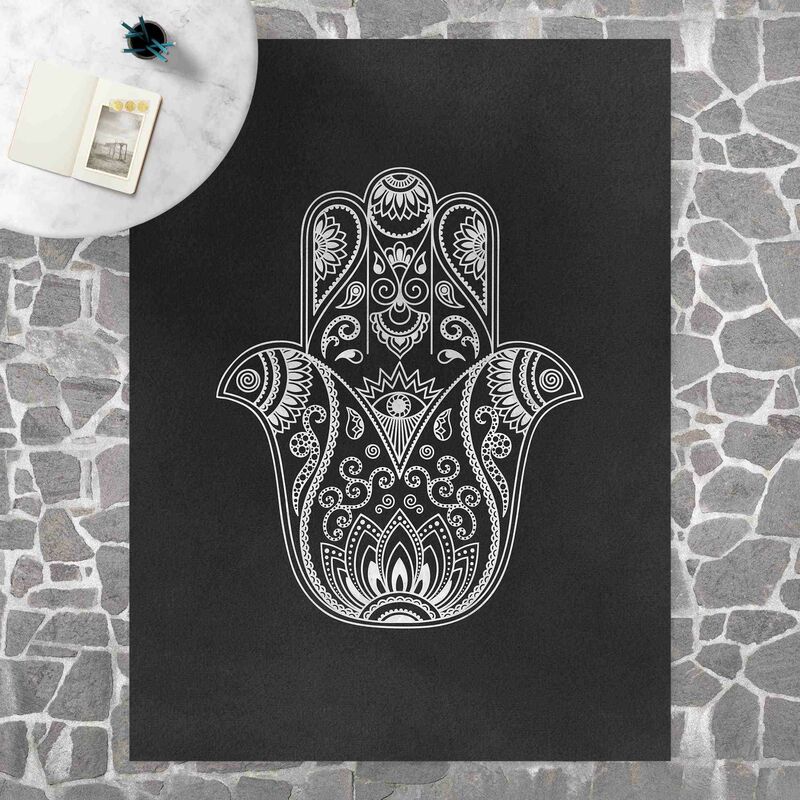 Alfombras vinílicas - Mandala Hamsa Hand Lotus Set On Black - Alto 4:3 Dimensión LxA: 100cm x 75cm
Alfombras vinílicas - Mandala Hamsa Hand Lotus Set On Black - Alto 4:3 Dimensión LxA: 100cm x 75cm