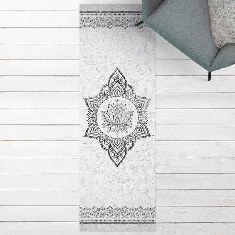 Bilderwelten - Alfombras vinílicas - Mandala Lotus Concrete Look - Panorámico Dimensión LxA: 210cm x 70cm
Bilderwelten - Alfombras vinílicas - Mandala Lotus Concrete Look - Panorámico Dimensión LxA: 210cm x 70cm