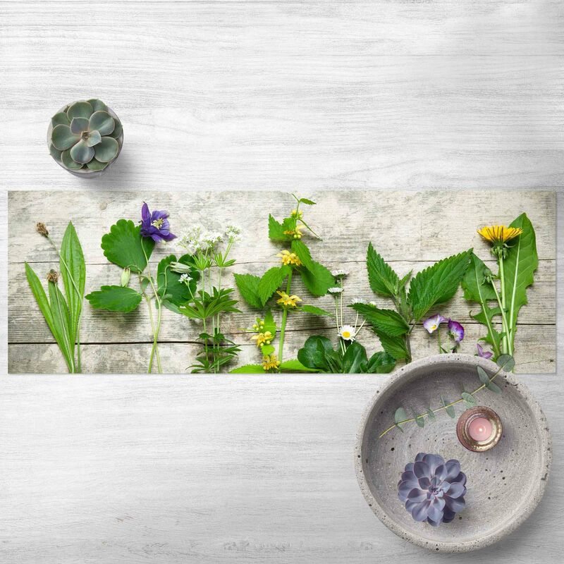 Alfombras vinílicas - Medicinal And Meadow Herbs - Panorama Formato apaisado Dimensión LxA: 30cm x 90cm
Alfombras vinílicas - Medicinal And Meadow Herbs - Panorama Formato apaisado Dimensión LxA: 30cm x 90cm