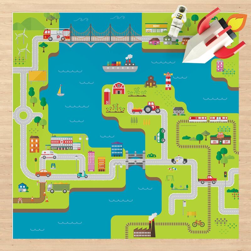 Alfombras vinílicas - Playoom Mat Streets - City And River - Cuadrado 1:1 Dimensión LxA: 80cm x 80cm
Alfombras vinílicas - Playoom Mat Streets - City And River - Cuadrado 1:1 Dimensión LxA: 80cm x 80cm