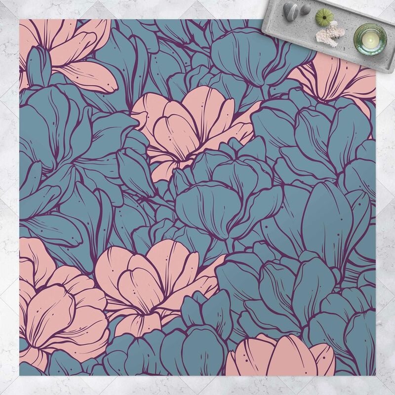 Alfombras vinílicas - Sea Of Magnolia Blossoms Antique Pink And Petrol - Cuadrado 1:1 Dimensión LxA: 40cm x 40cm
Alfombras vinílicas - Sea Of Magnolia Blossoms Antique Pink And Petrol - Cuadrado 1:1 Dimensión LxA: 40cm x 40cm