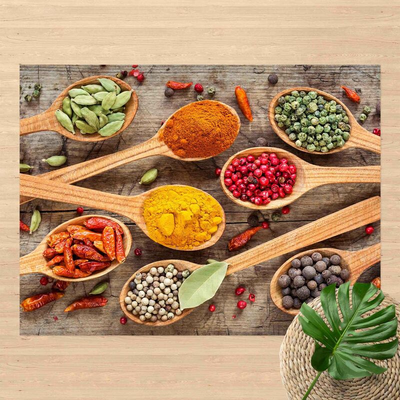 Alfombras vinílicas - Spices On Wooden Spoon - Apaisado 3:4 Dimensión LxA: 45cm x 60cm
Alfombras vinílicas - Spices On Wooden Spoon - Apaisado 3:4 Dimensión LxA: 45cm x 60cm