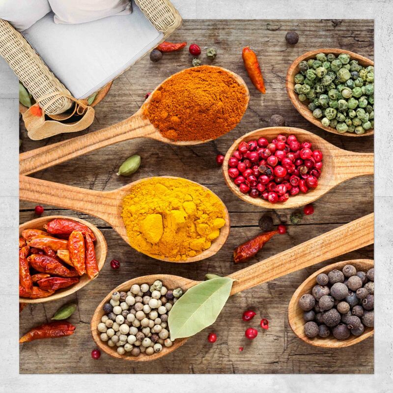 Bilderwelten - Alfombras vinílicas - Spices On Wooden Spoon - Cuadrado 1:1 Dimensión LxA: 140cm x 140cm
Bilderwelten - Alfombras vinílicas - Spices On Wooden Spoon - Cuadrado 1:1 Dimensión LxA: 140cm x 140cm