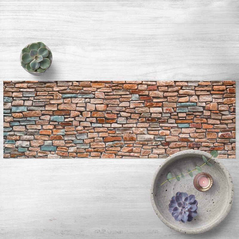 Alfombras vinílicas - Stone Look Red Turquoise - Panorama Formato apaisado Dimensión LxA: 80cm x 240cm 
Alfombras vinílicas - Stone Look Red Turquoise - Panorama Formato apaisado Dimensión LxA: 80cm x 240cm