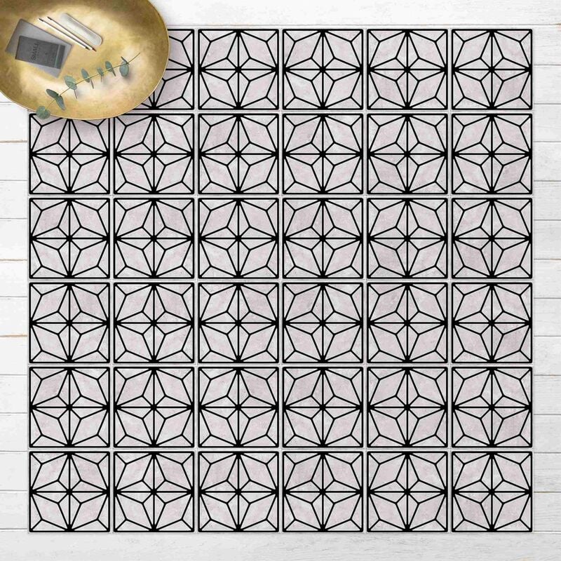 Alfombras vinílicas - Tile Pattern Star Geometry Black - Cuadrado 1:1 Dimensión LxA: 40cm x 40cm
Alfombras vinílicas - Tile Pattern Star Geometry Black - Cuadrado 1:1 Dimensión LxA: 40cm x 40cm