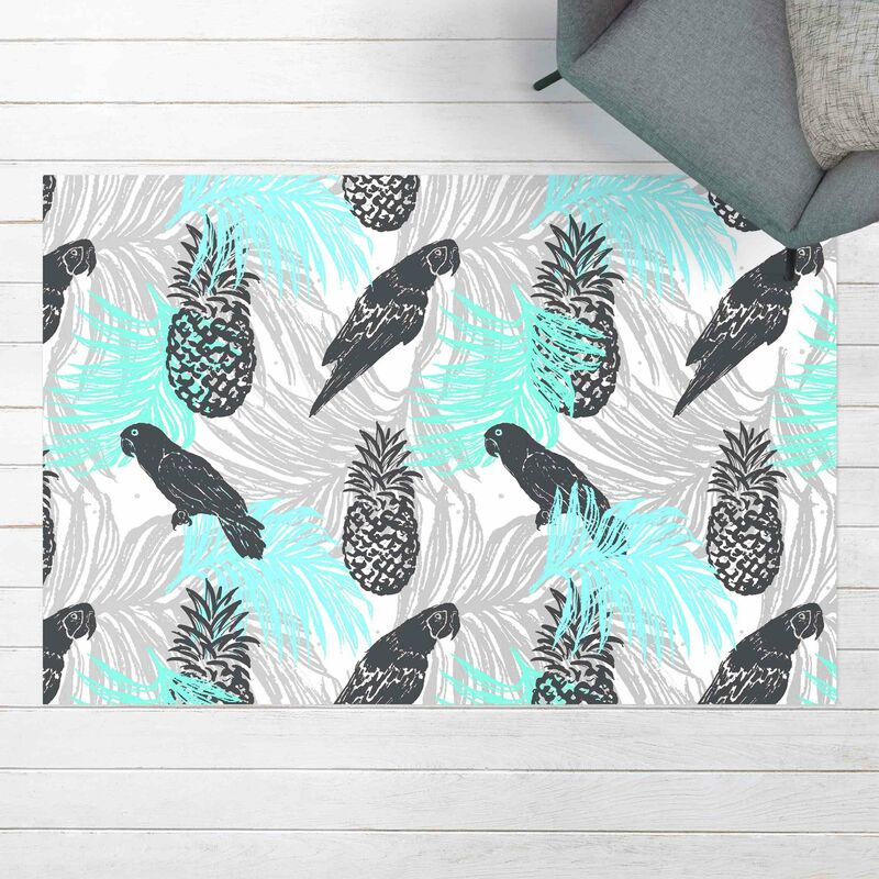 Alfombras vinílicas - Tropical Pattern With Pineapple And Parrots Turquoise - Apaisado 2:3 Dimensión LxA: 120cm x 180cm
Alfombras vinílicas - Tropical Pattern With Pineapple And Parrots Turquoise - Apaisado 2:3 Dimensión LxA: 120cm x 180cm
